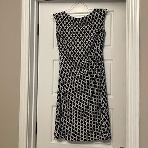 Ralph Lauren Navy dress, pattern ruching size US 6